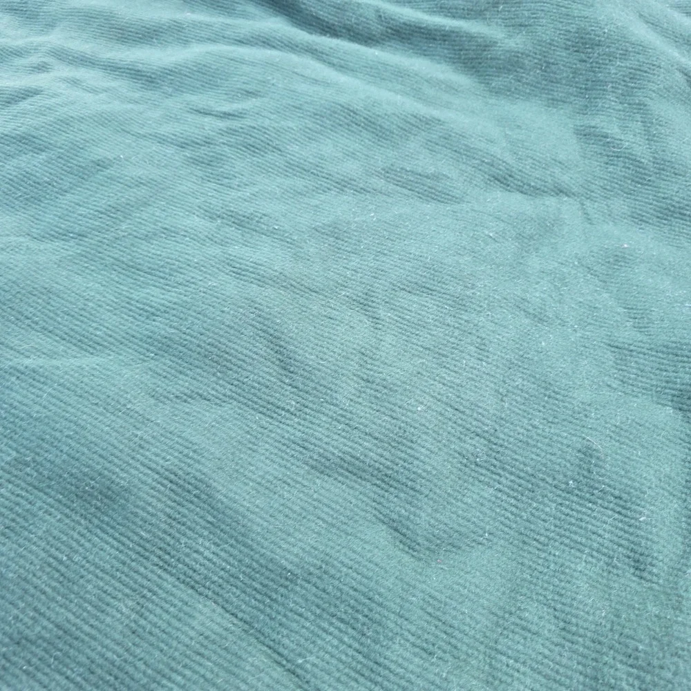 Vintage waffle weave Hunter Green Acrylic Satin Trim Blanket USA